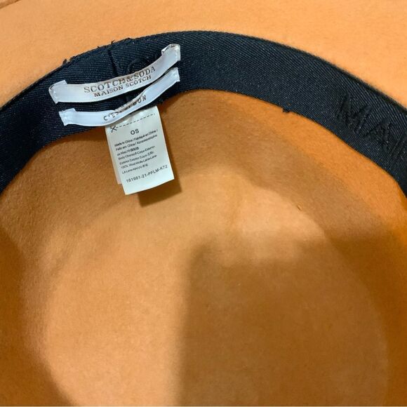 NWOT Scotch & Soda  rusty pumpkin wool hat